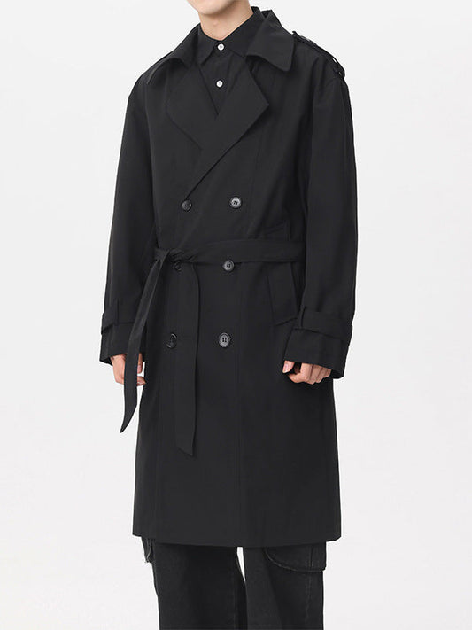 Classic Double-Breasted Trench Coat - Dalm Fashion