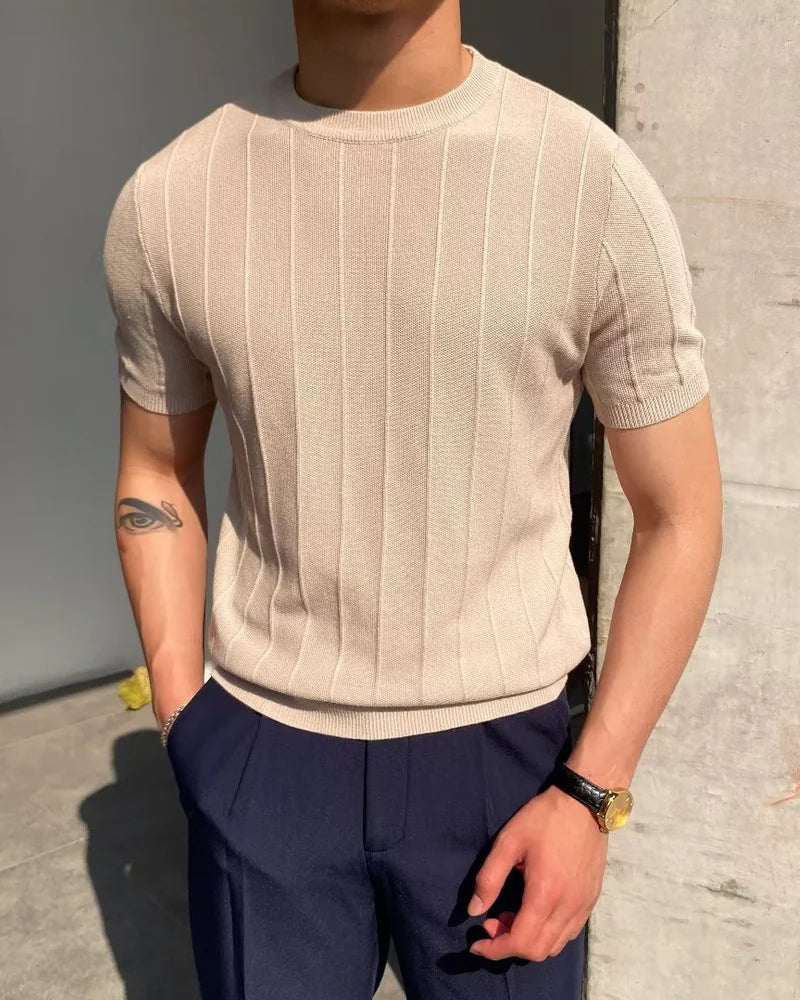 Cannes Ribbed T-Shirt - Dalm Fashion