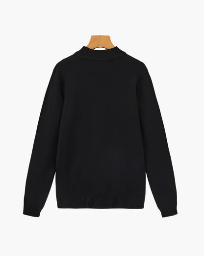 Essential Ribbed Mock Neck Sweater - Dalm Fashion