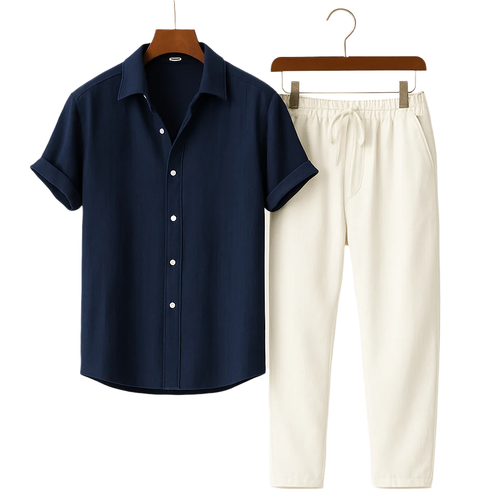 Palau - TheighT Short-Sleeved set - Dalm Fashion