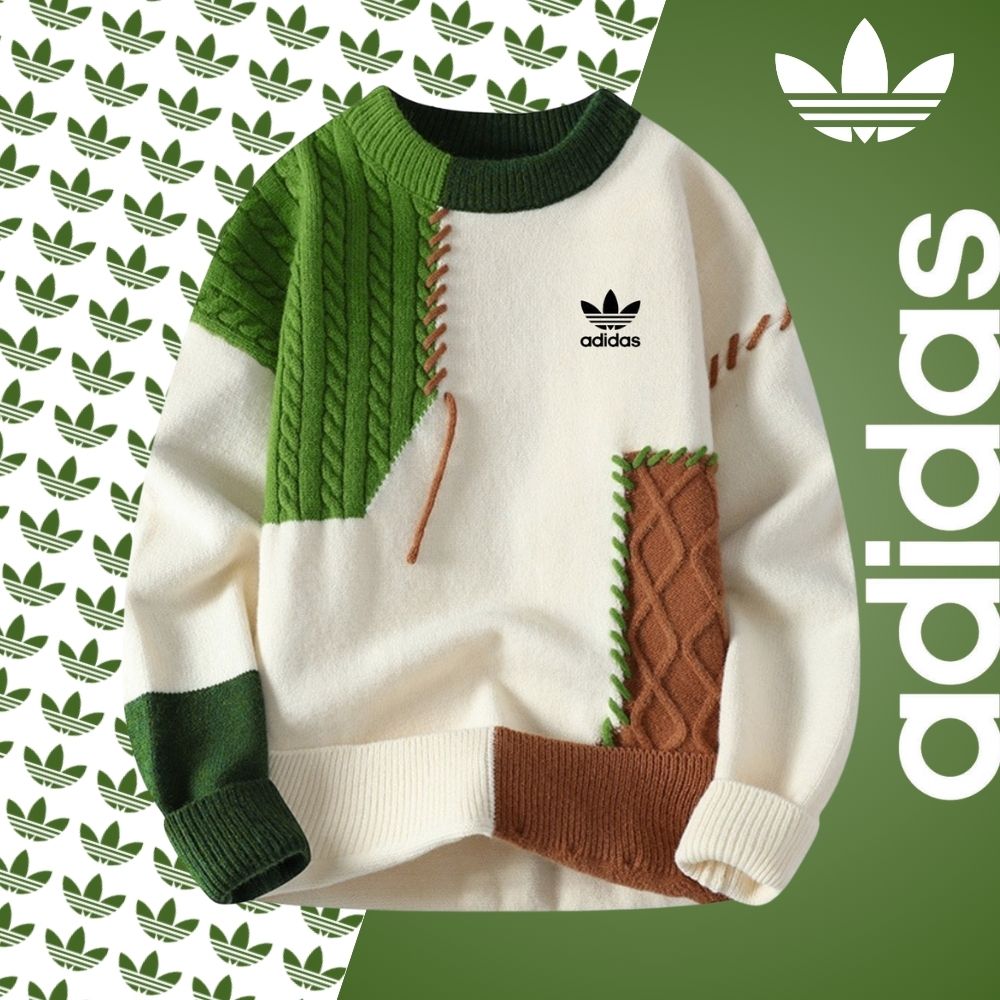 Men's Vintage Patchwork Knit Sweater - Dalm Fashion