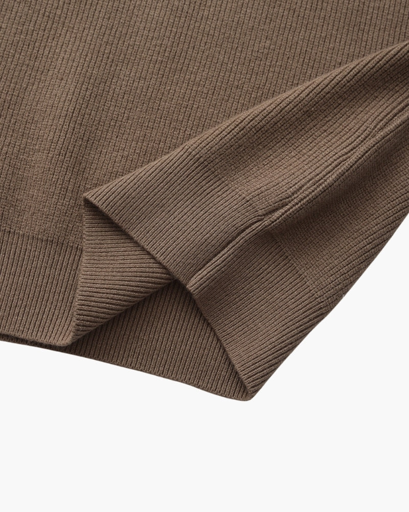 Refined Half-Zip Knit Pullover - Dalm Fashion