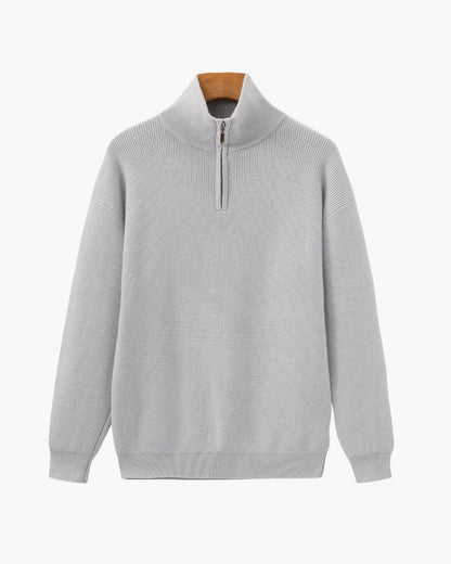 Refined Half-Zip Knit Pullover - Dalm Fashion