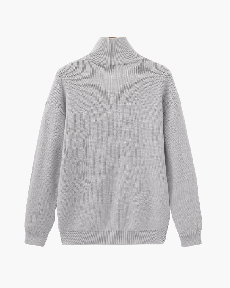 Refined Half-Zip Knit Pullover - Dalm Fashion