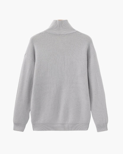 Refined Half-Zip Knit Pullover - Dalm Fashion