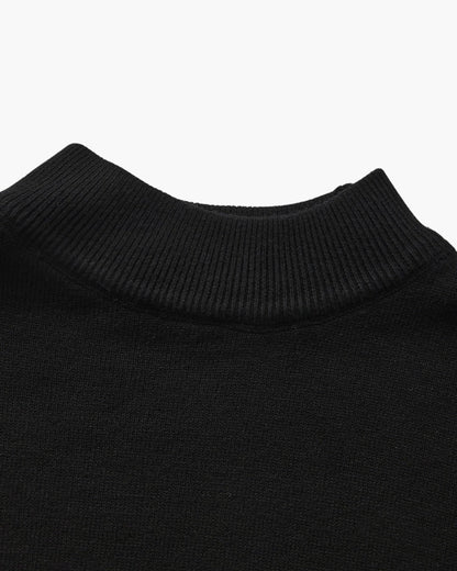 Essential Ribbed Mock Neck Sweater - Dalm Fashion