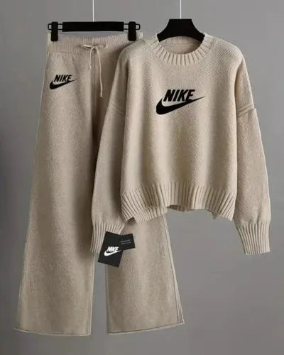 Nike Cropped Knit Set - Dalm Fashion