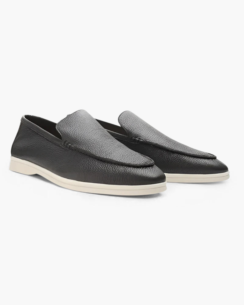 Cowhide Leather Loafers - Dalm Fashion