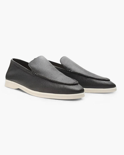 Cowhide Leather Loafers - Dalm Fashion