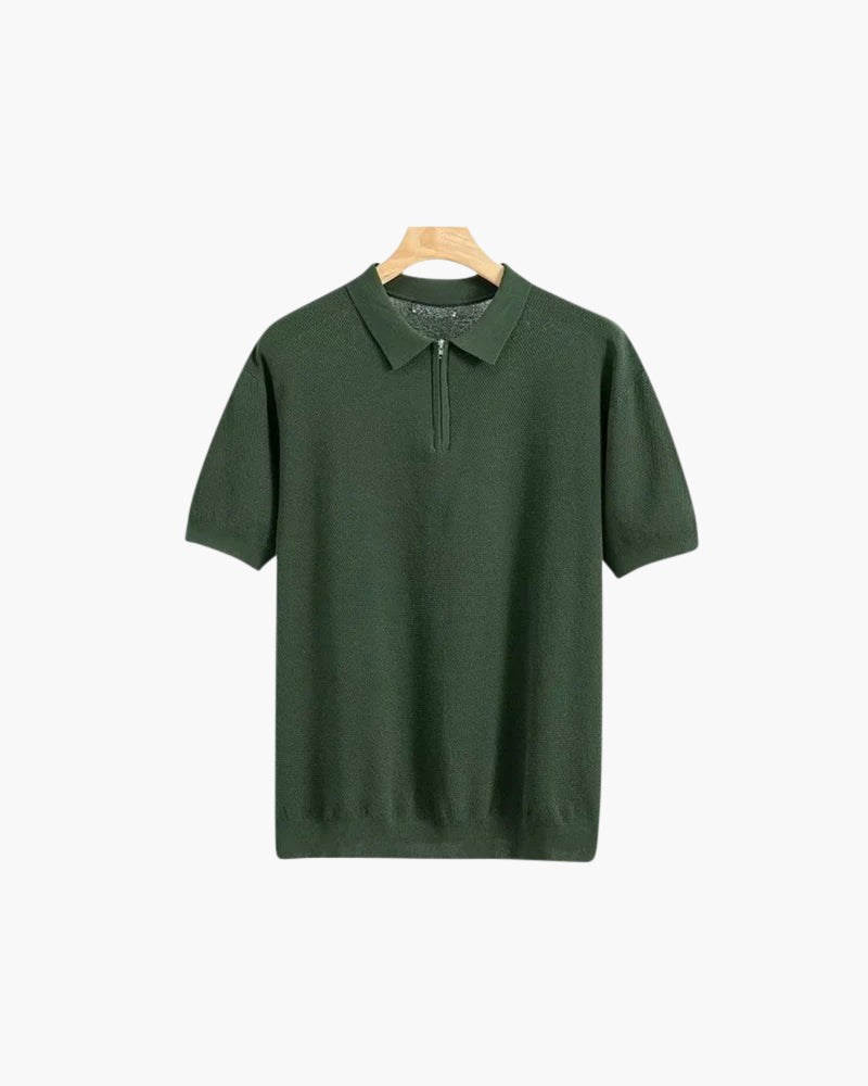 Marbella Zip Up Polo - Dalm Fashion