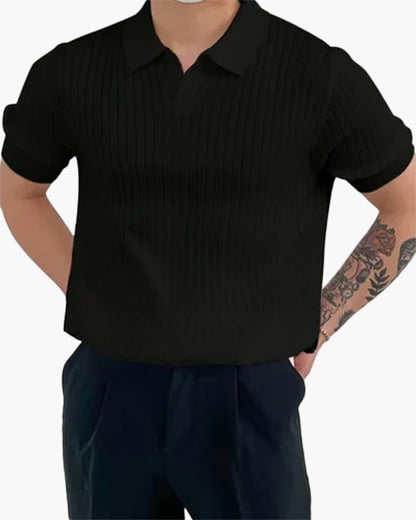 Florence - Ribbed Cotton Polo - Dalm Fashion