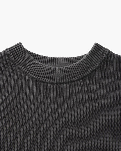 Rib Knit Crewneck - Dalm Fashion