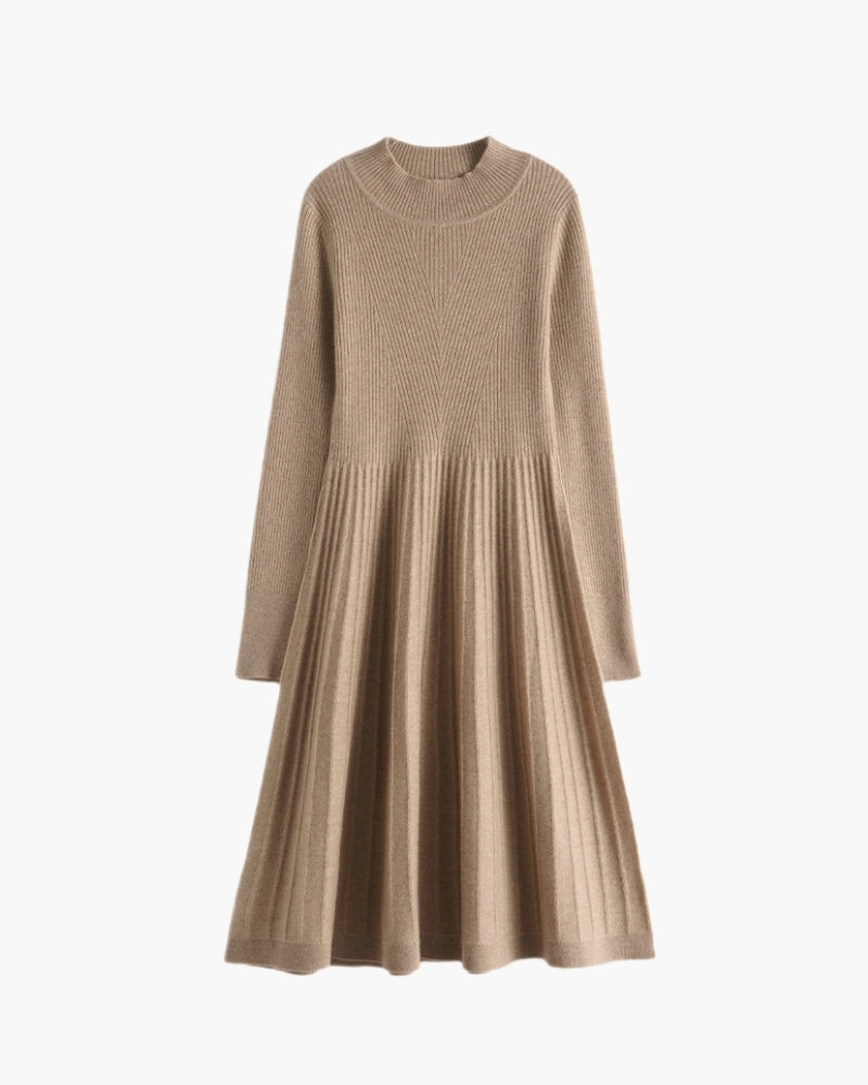 Pure Cashmere Flare Dress - Dalm Fashion
