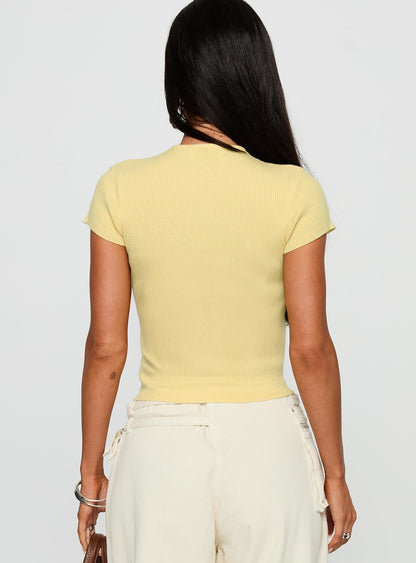 Suzu Knit Top Lemon