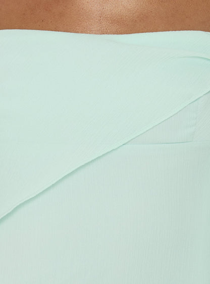 Massey Bust Draping Low Back Midi Dress Aqua