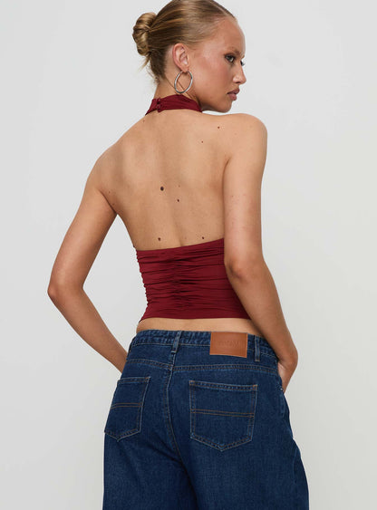 Giggle Top Burgundy
