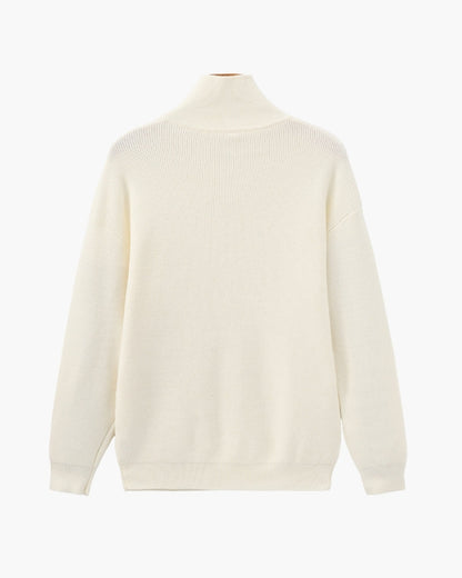 Refined Half-Zip Knit Pullover - Dalm Fashion