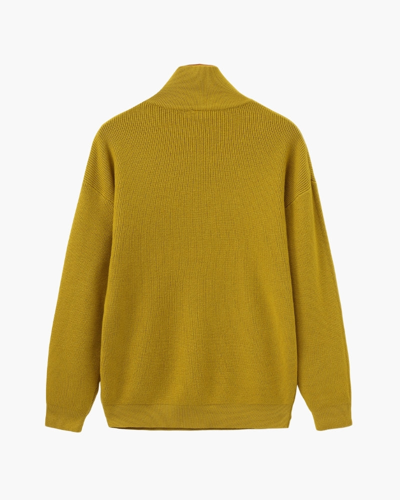 Refined Half-Zip Knit Pullover - Dalm Fashion