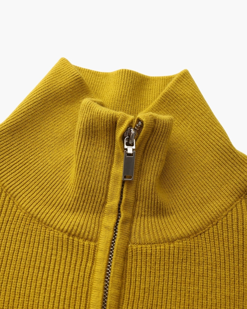 Refined Half-Zip Knit Pullover - Dalm Fashion