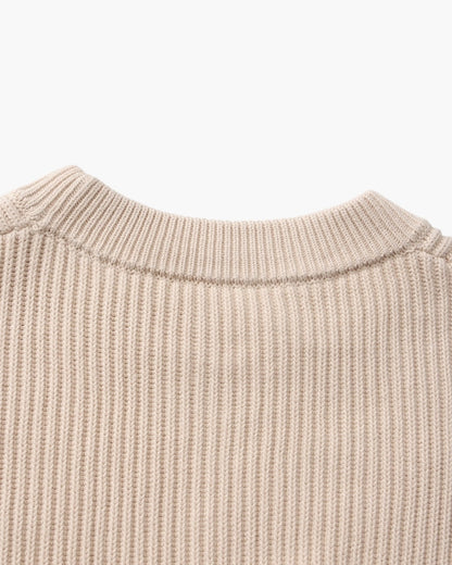 Rib Knit Crewneck - Dalm Fashion