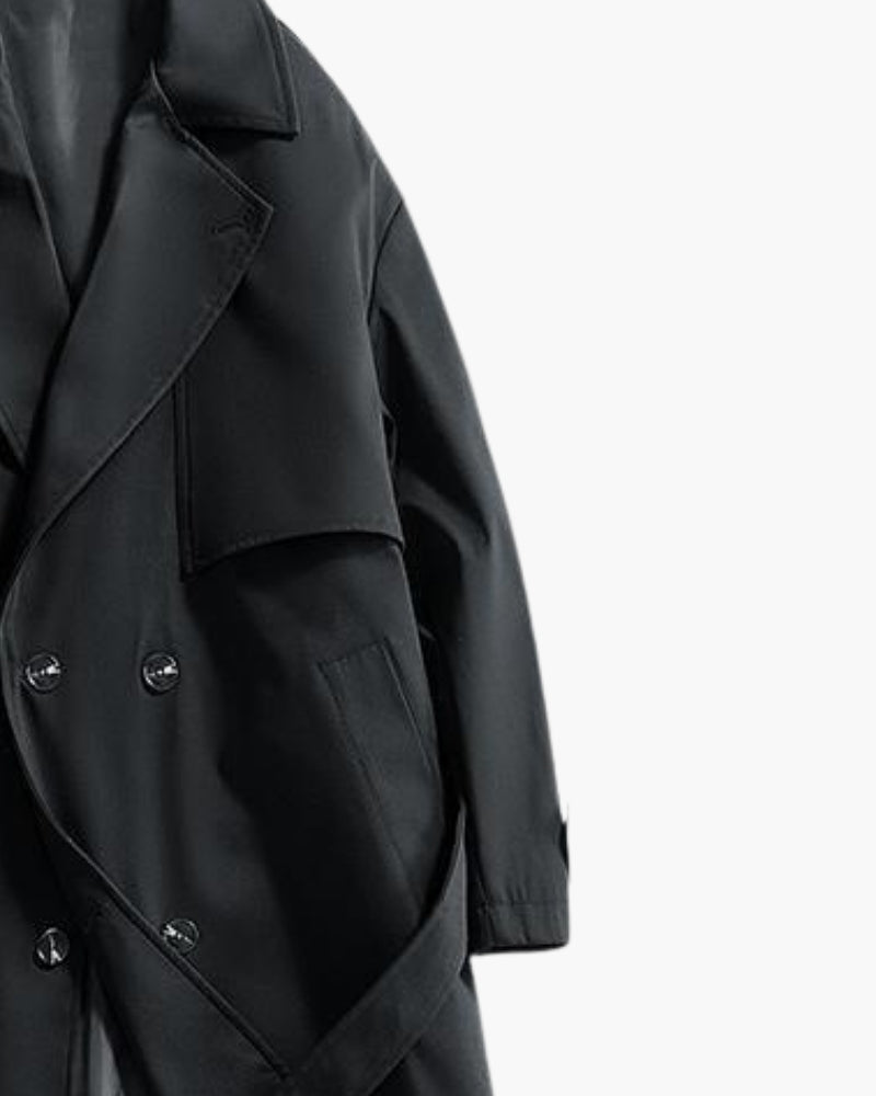 Classic Double-Breasted Trench Coat - Dalm Fashion