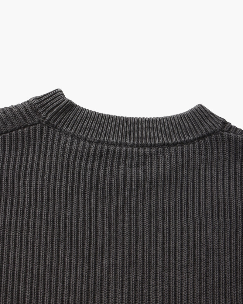 Rib Knit Crewneck - Dalm Fashion