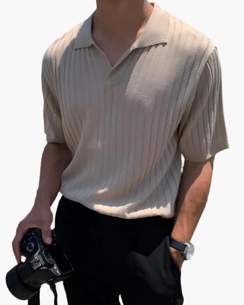 Florence - Ribbed Cotton Polo - Dalm Fashion
