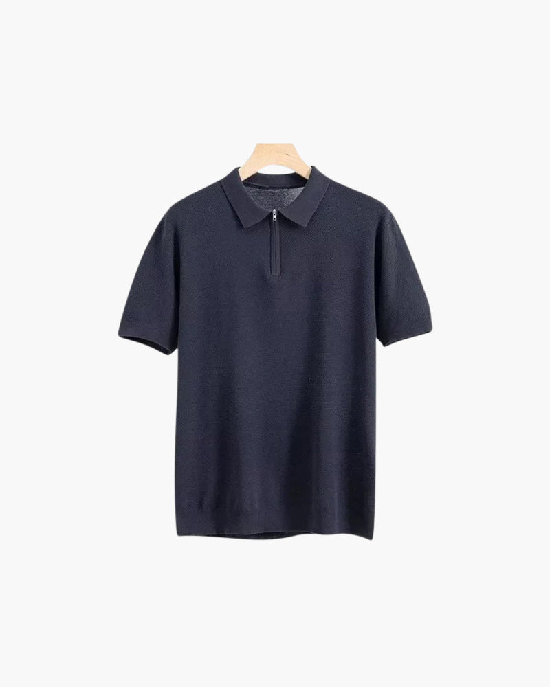 Marbella Zip Up Polo - Dalm Fashion