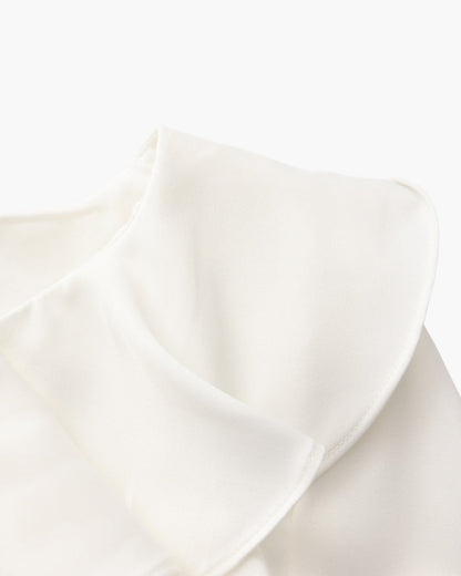 Pearl Button Ruffle Midi Dress - Dalm Fashion