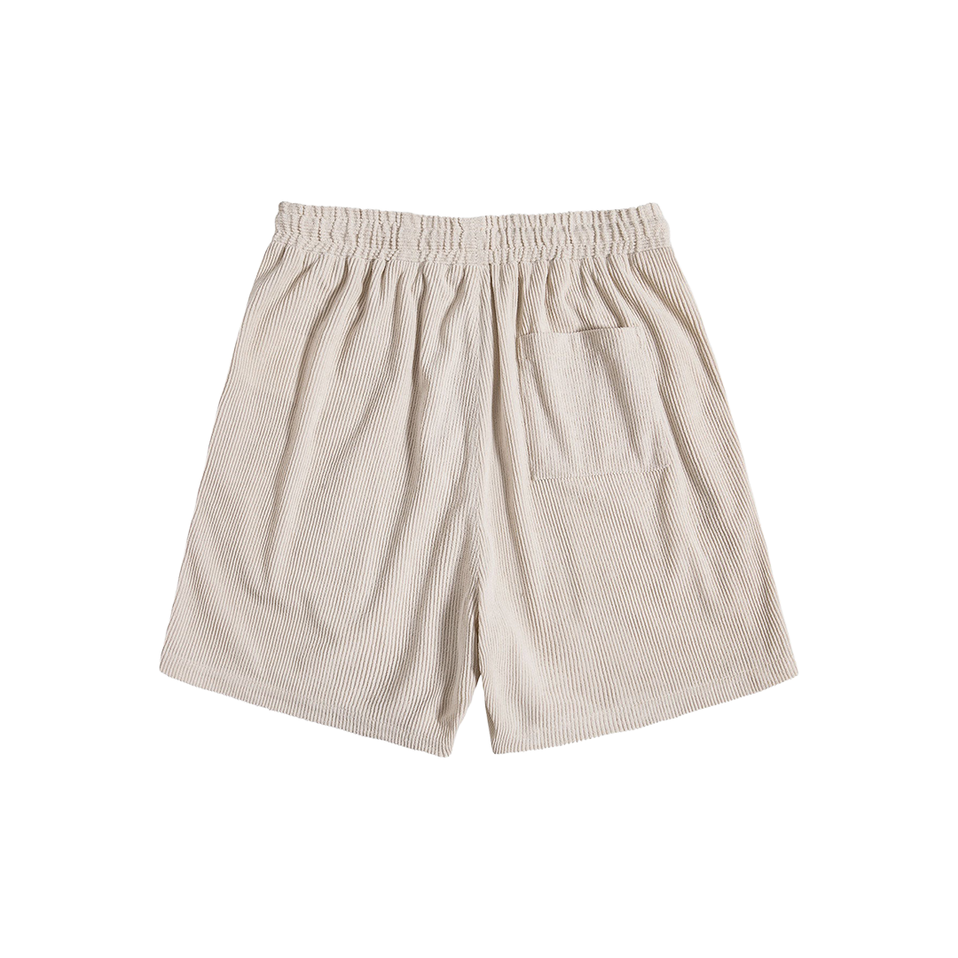 Short-Sleeved Corduroy Button Up Shirt & Shorts - Dalm Fashion
