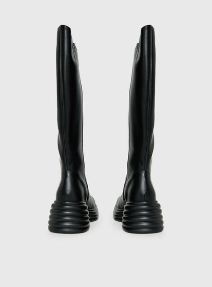 Therapy Frequency Knee High Boots Black