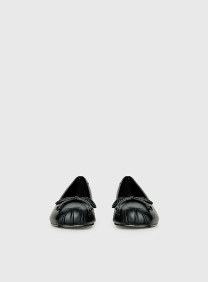 Therapy Sire Block Heel Ballerina Shoes Black