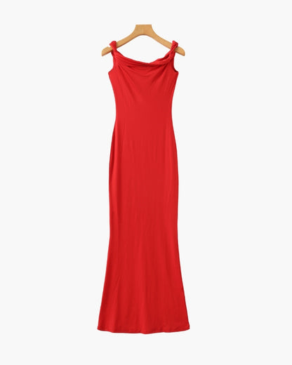 One-Shoulder Bodycon Long Dress - Dalm Fashion