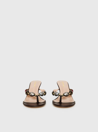 Nina Bead Heels Chocolate
