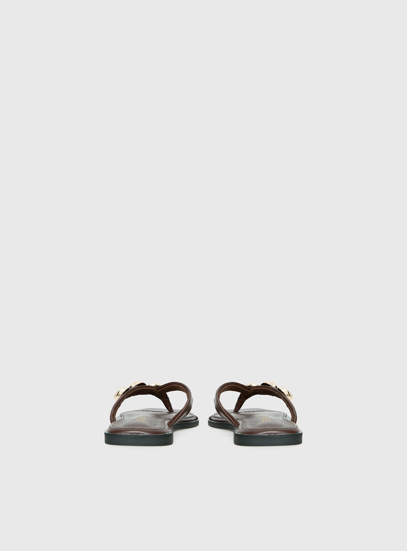 Therapy Guise Hardware Detail Sandals Brown / Gold