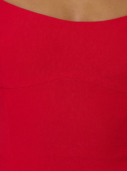 Elanah Structured Cami Top Red