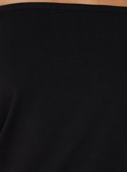 Wryn Strapless Blouson Tie Detail Top Black