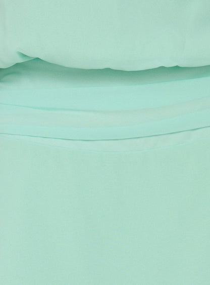 Dopamine Drapey Arrowneck Romper Mint