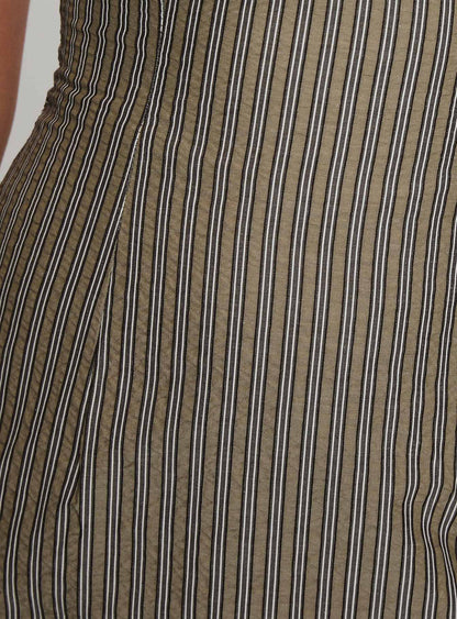 Yumiko Romper Green Stripe Petite