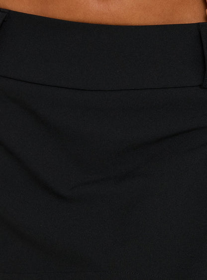 Two Lovers Low Rise Mini Skirt Black