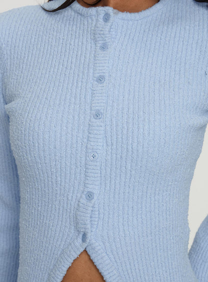 Suzu Long Sleeve Knit Top Blue