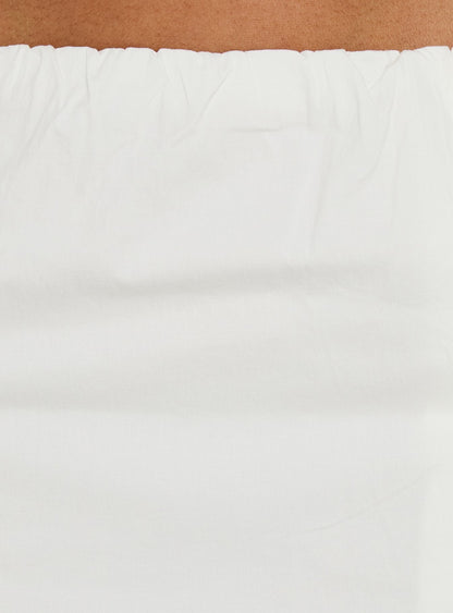 Lunea Concealed Waistband Mini Skirt White