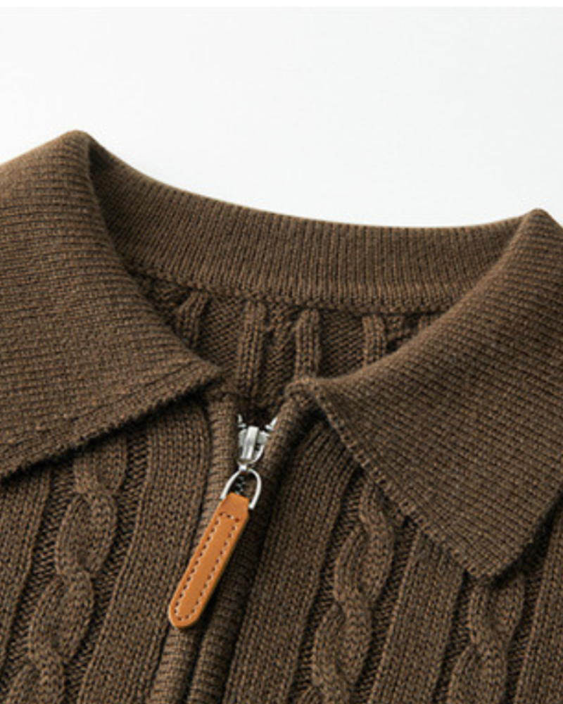 100% Premium Wool Zip Up - Dalm Fashion