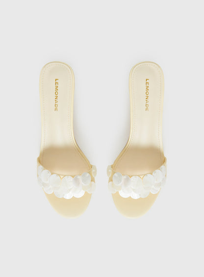 Early Pop Sequin Heels Yellow
