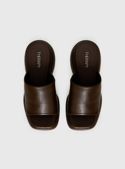 Therapy Flaunt Platform Sandals Brown