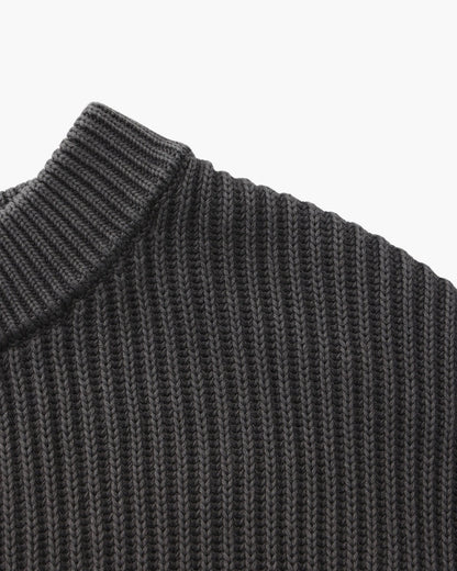 Rib Knit Crewneck - Dalm Fashion
