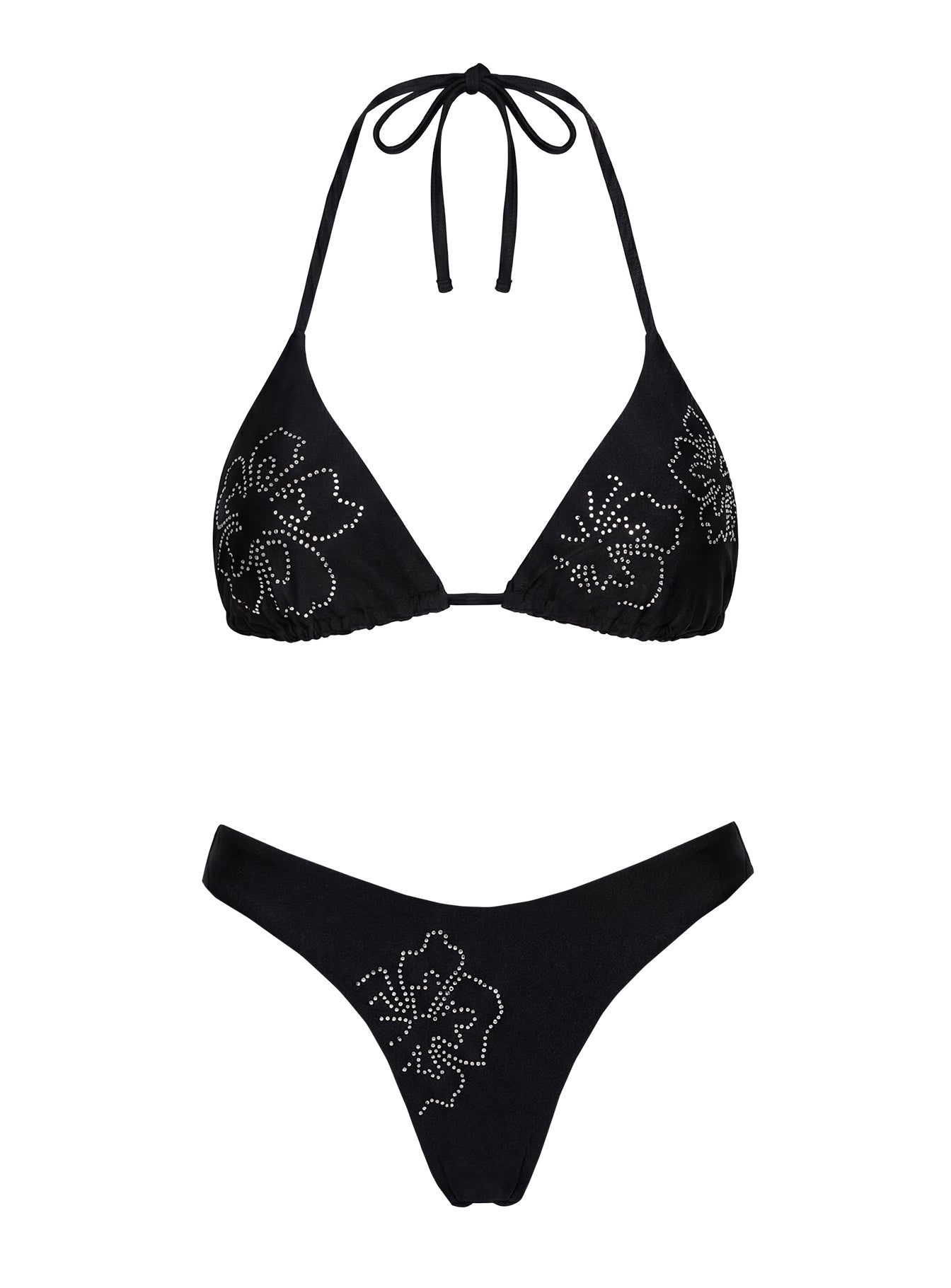 Wildfire Waves Triangle Bikini Top Black