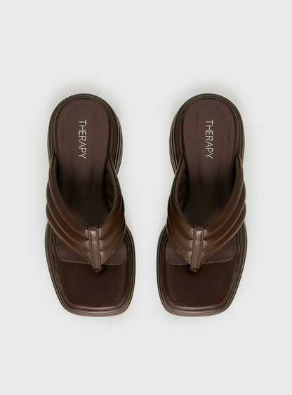 Therapy Flames Platform Sandals Brown