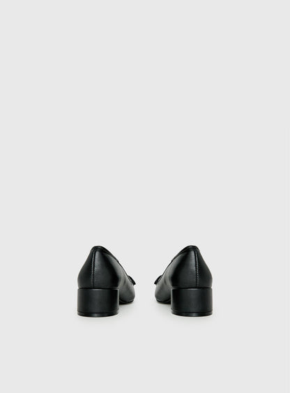 Therapy Sire Block Heel Ballerina Shoes Black