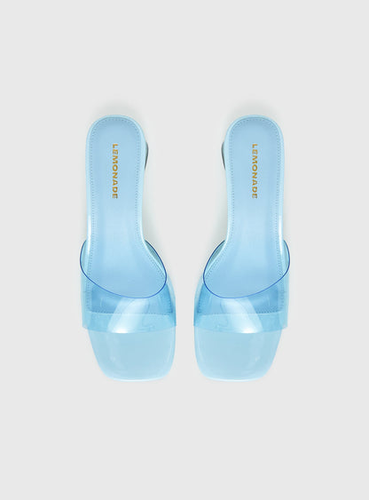Uchee Clear Wedge Heels Blue